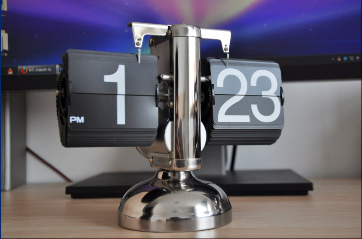 Retro Flip Clock on a nightstand