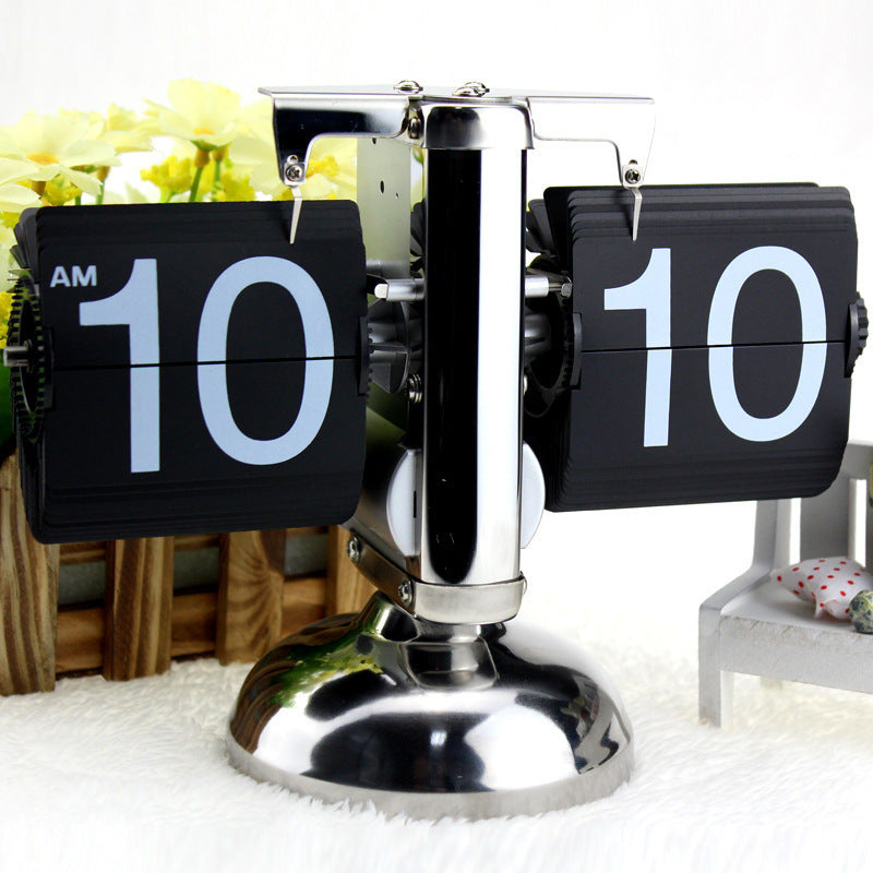 Retro Flip Clock on a nightstand