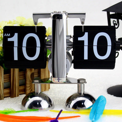 Retro Flip Clock on a nightstand