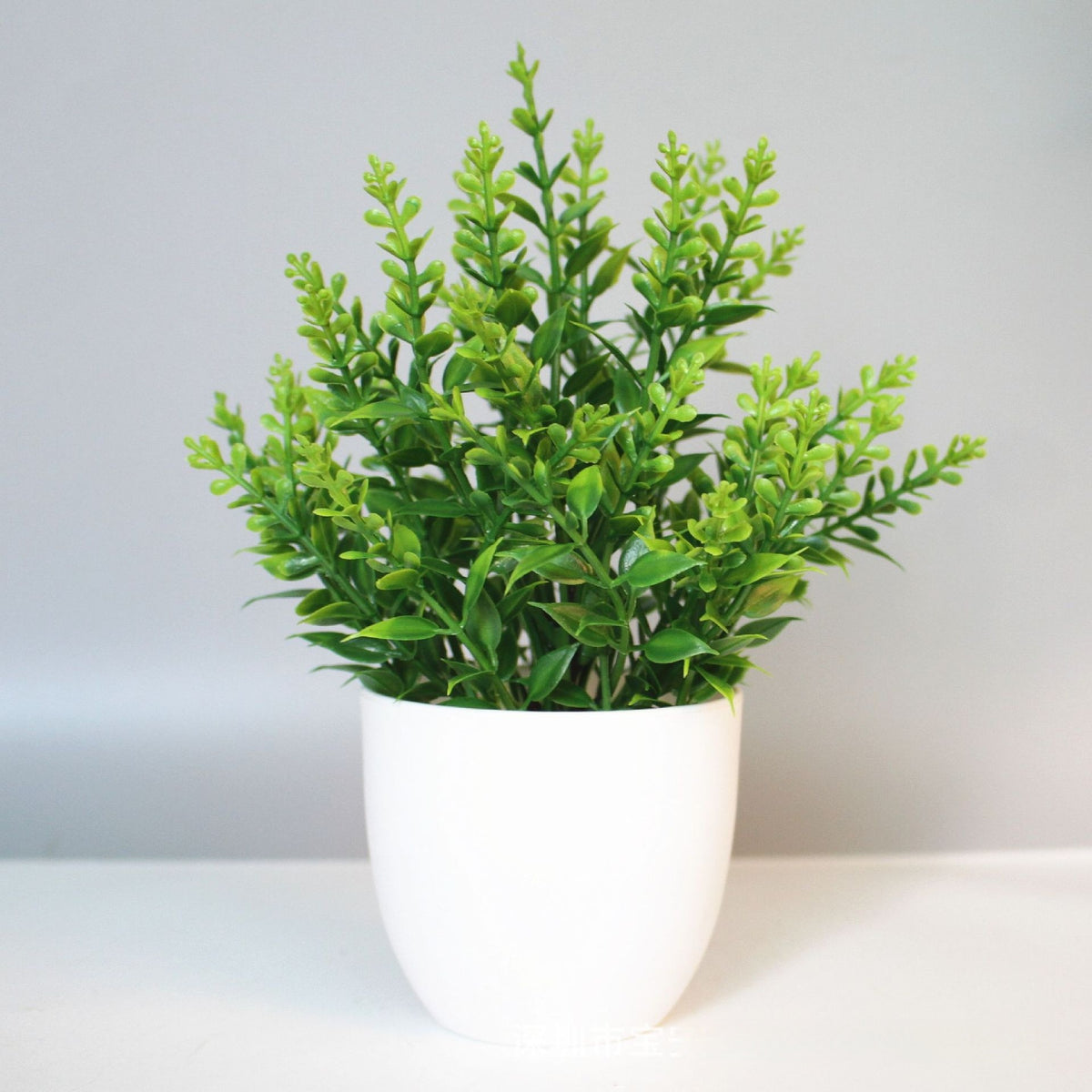 Mini Potted Faux Plant on a shelf