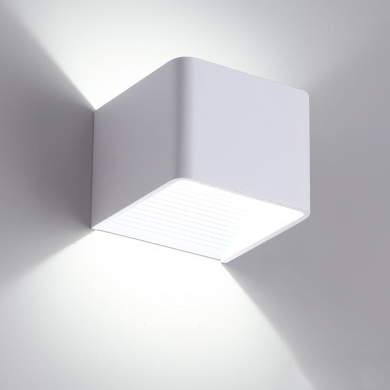 Square LED Wall Lamp mounted on a wall