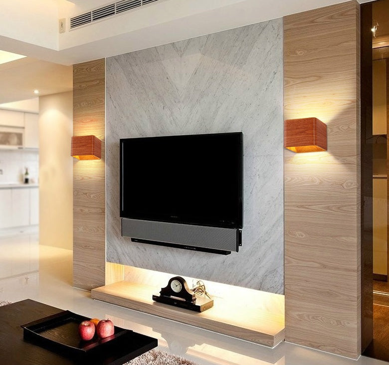 Square LED Wall Lamp mounted on a wall