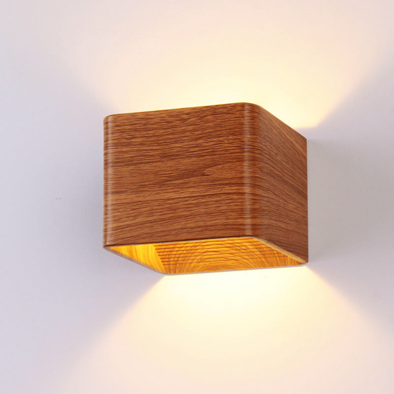 Square LED Wall Lamp mounted on a wall