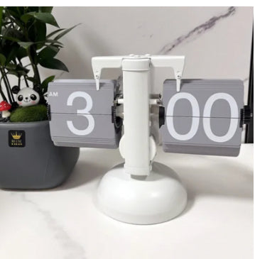 Retro Flip Clock on a nightstand