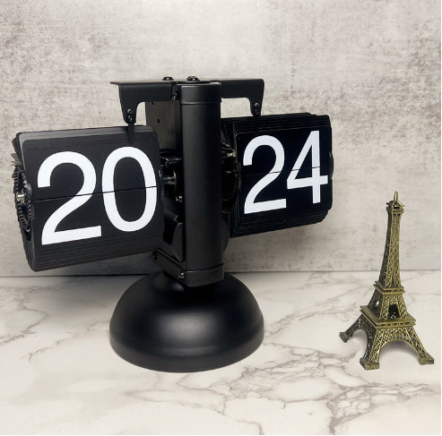Retro Flip Clock on a nightstand