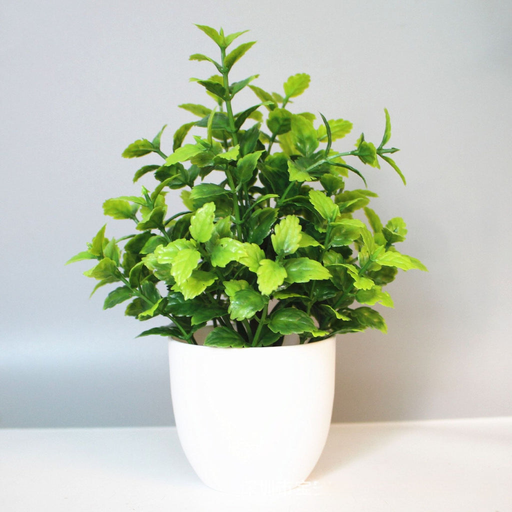 Mini Potted Faux Plant on a shelf