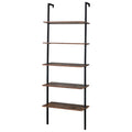 5-Tier Ladder Bookshelf styled with books and plants