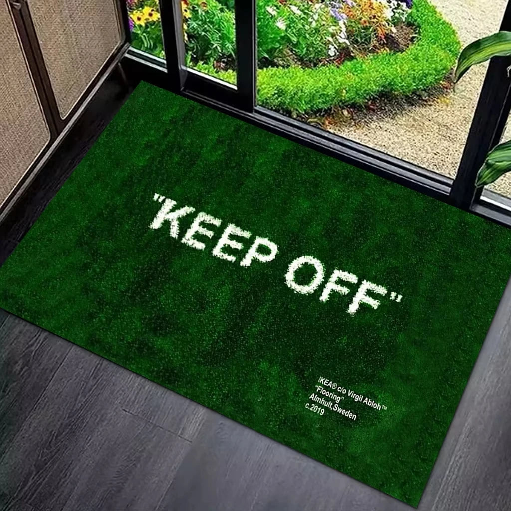 "KEEP OFF" floor mat