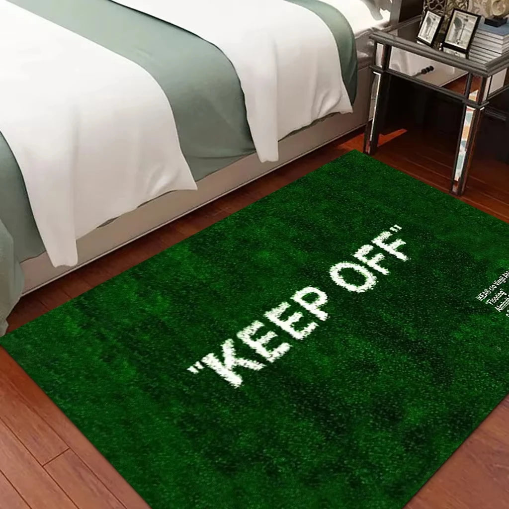 "KEEP OFF" floor mat