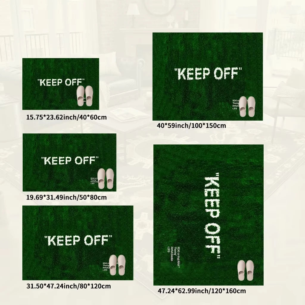 "KEEP OFF" floor mat