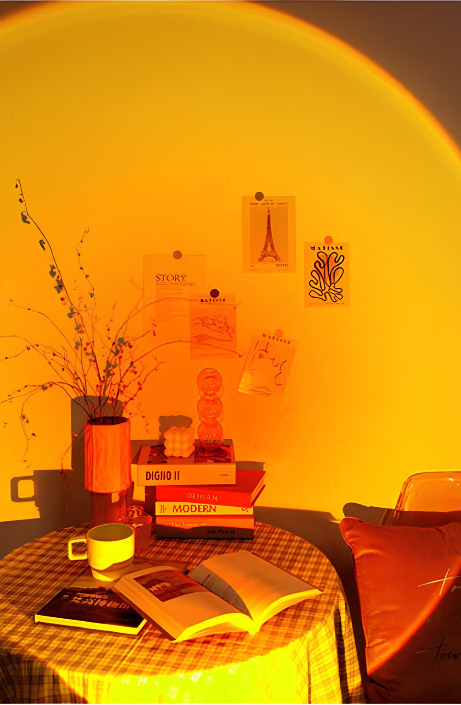Sunset Projection Lamp – Rotating RGB Ambient Light