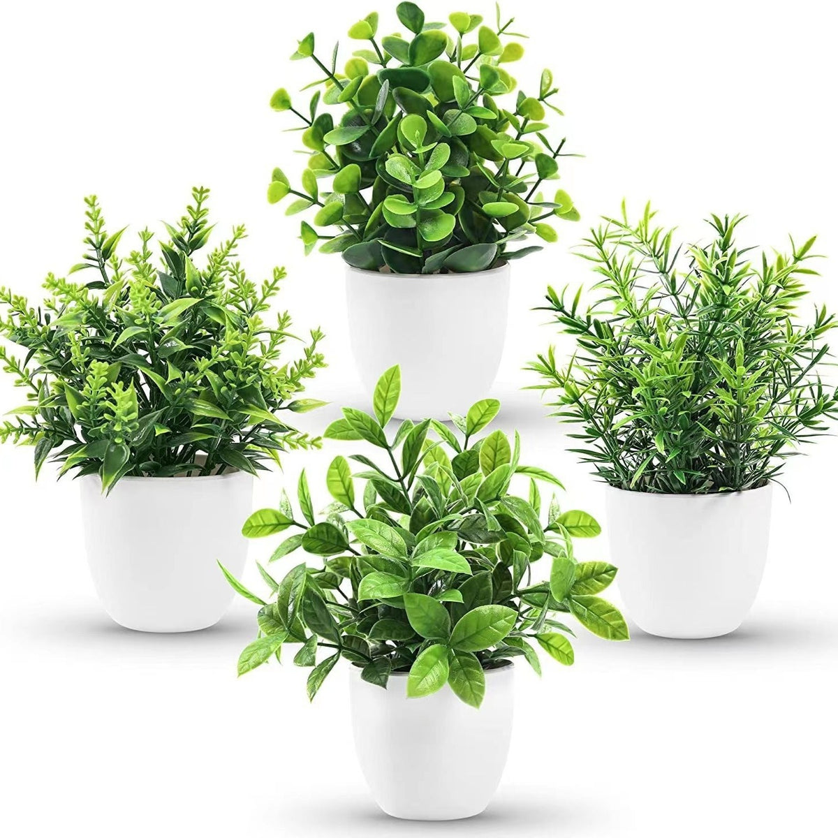 Mini Potted Faux Plant on a shelf